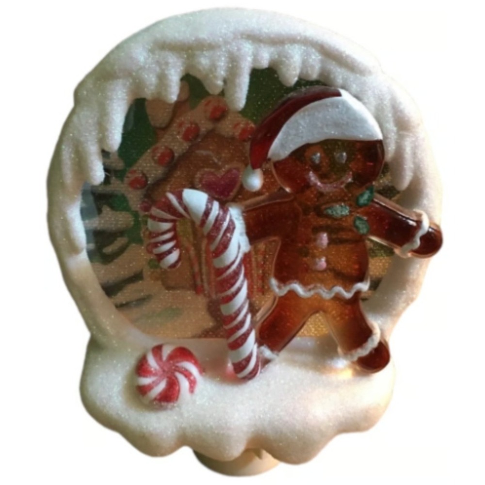 Costco Gingerbread Man Night Light Veilleuse 6" Multicolor Christmas Decor NIB